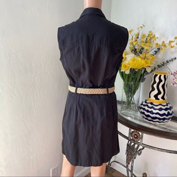 Raffaella Button Down Sleeveless w/ Belt Dress Size 8 - Picture 5 of 10
